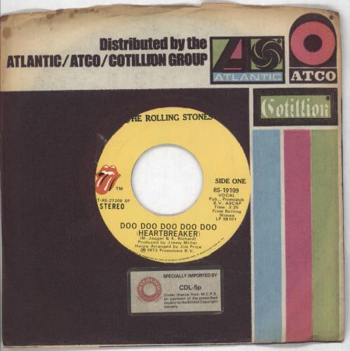 The Rolling Stones Doo Doo Doo Doo Doo (Heartbreaker) 7" vinyl single (7 inch record / 45) US ROL07DO74497