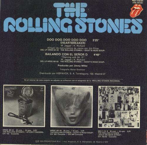The Rolling Stones Doo Doo Doo Doo Doo (Heartbreaker) 7" vinyl single (7 inch record / 45) Spanish ROL07DO778605