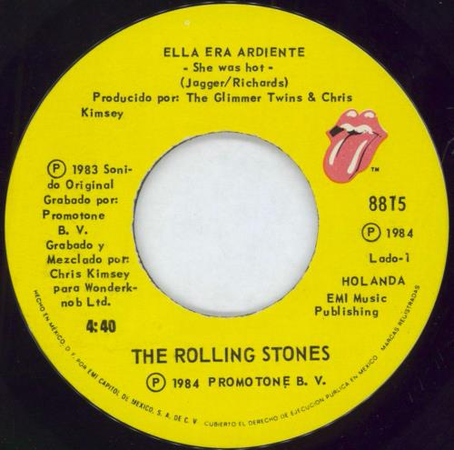 The Rolling Stones Ella Era Ardiente 7" vinyl single (7 inch record / 45) Mexican ROL07EL796446