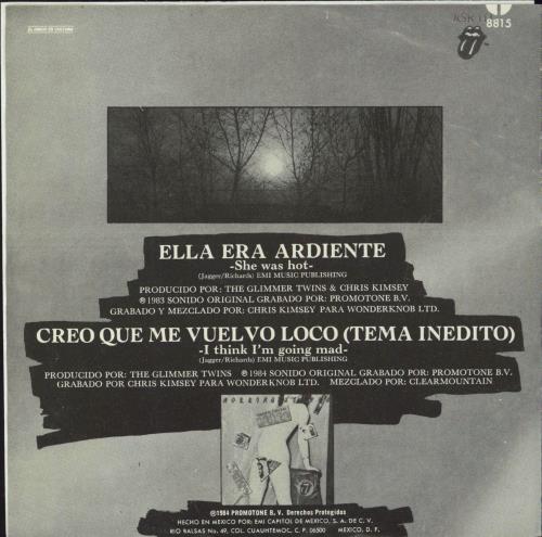 The Rolling Stones Ella Era Ardiente 7" vinyl single (7 inch record / 45) Mexican ROL07EL796446