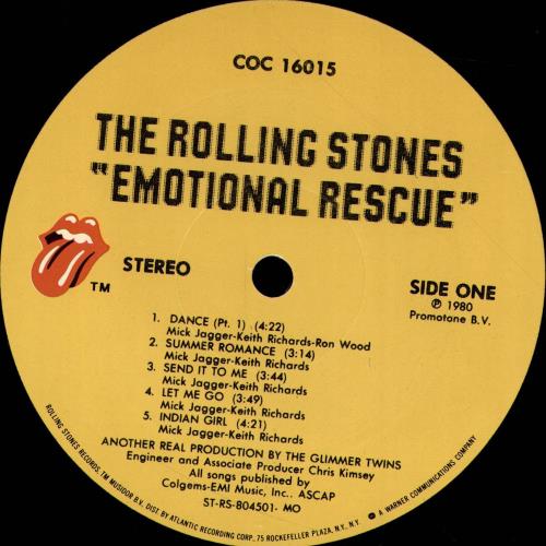The Rolling Stones Emotional Rescue + Poster vinyl LP album (LP record) US ROLLPEM701857