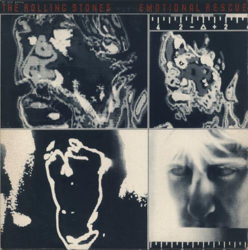 The Rolling Stones Emotional Rescue + poster vinyl LP album (LP record) French ROLLPEM885209