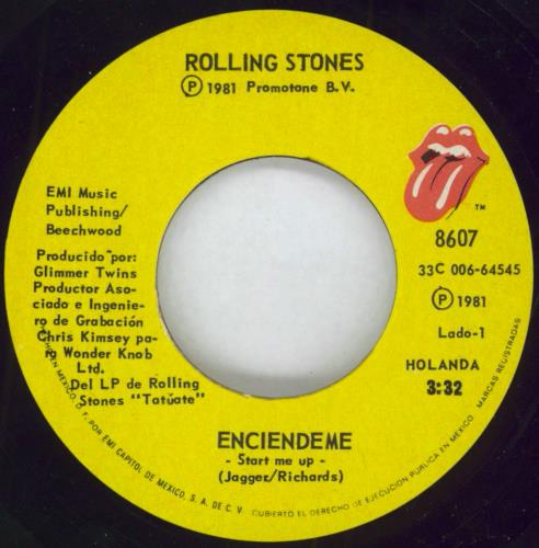 The Rolling Stones Enciendeme 7" vinyl single (7 inch record / 45) Mexican ROL07EN112574
