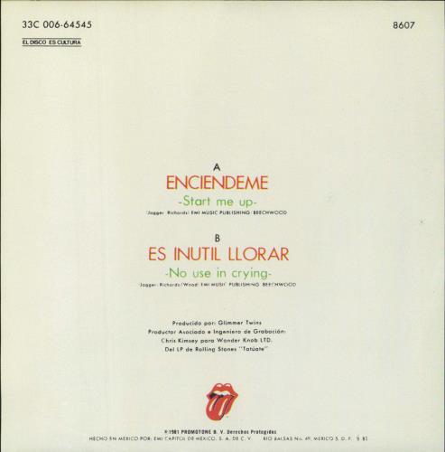 The Rolling Stones Enciendeme 7" vinyl single (7 inch record / 45) Mexican ROL07EN112574