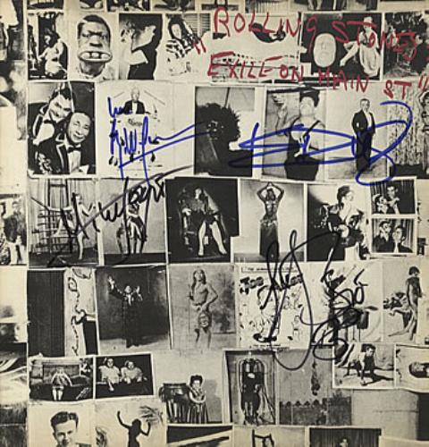 The Rolling Stones Exile On Main St - Autographed 2-LP vinyl record set (Double LP Album) German ROL2LEX323646
