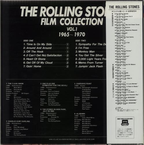 The Rolling Stones Film Collection Vol.1 1965~1970 + Obi vinyl LP album (LP record) Japanese ROLLPFI123395