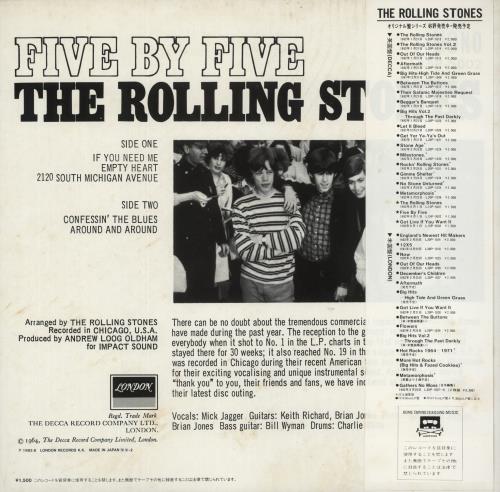The Rolling Stones Five By Five + Condom 12" vinyl single (12 inch record / Maxi-single) Japanese ROL12FI314616
