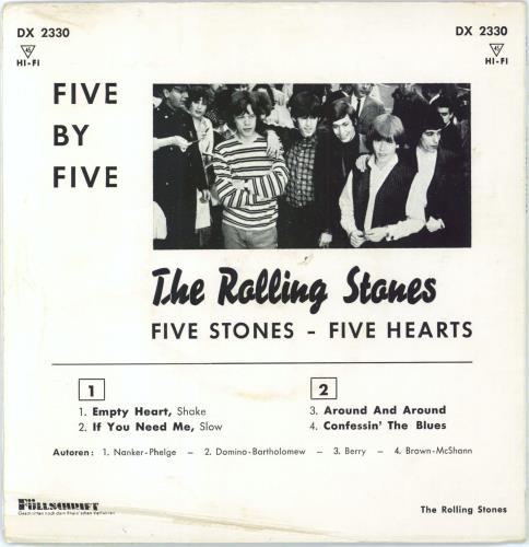 The Rolling Stones Five By Five - 2nd 7" vinyl single (7 inch record / 45) German ROL07FI793458