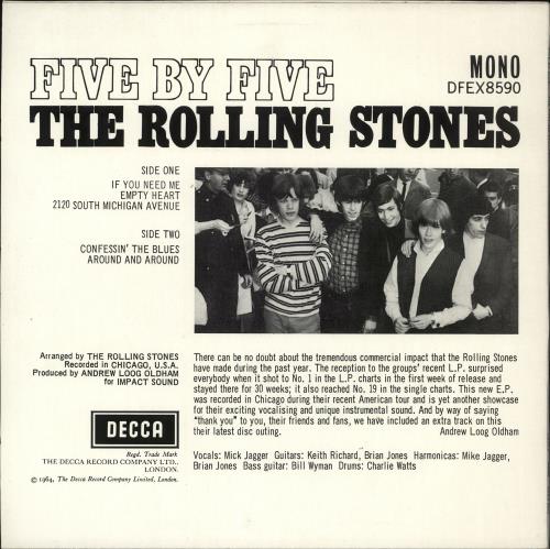 The Rolling Stones Five By Five EP 12" vinyl single (12 inch record / Maxi-single) UK ROL12FI64628