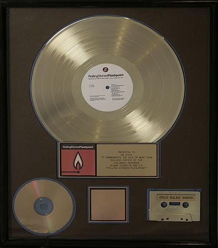 The Rolling Stones Flashpoint award disc US ROLAWFL504868