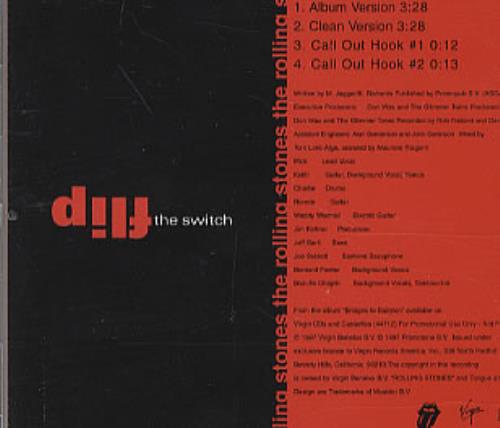 The Rolling Stones Flip The Switch CD single (CD5 / 5") US ROLC5FL107015