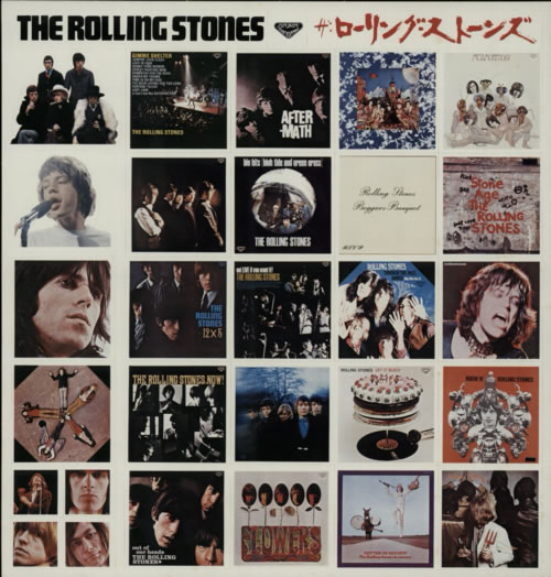 The Rolling Stones Flowers + Sticker Sheet vinyl LP album (LP record) Japanese ROLLPFL411011