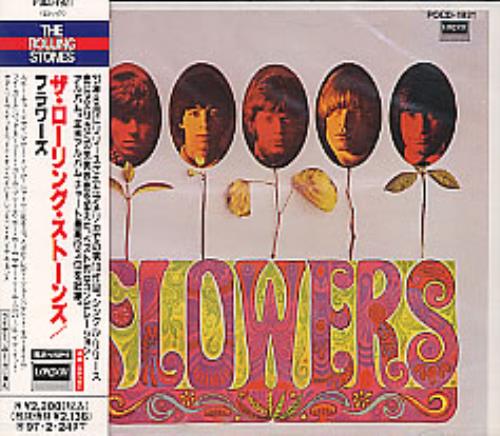 The Rolling Stones Flowers + Sticker CD album (CDLP) Japanese ROLCDFL275976