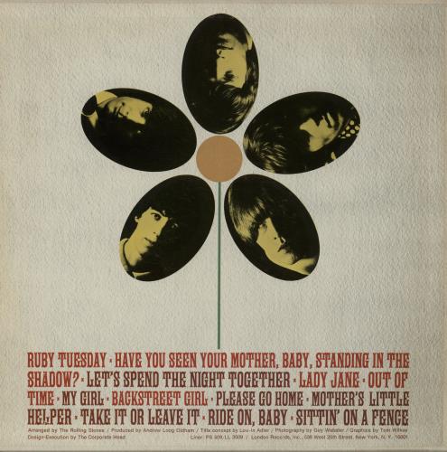 The Rolling Stones Flowers - 1st vinyl LP album (LP record) US ROLLPFL74776