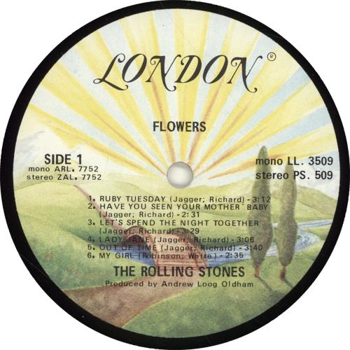 The Rolling Stones Flowers - sunset label vinyl LP album (LP record) Canadian ROLLPFL701299