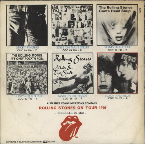 The Rolling Stones Fool To Cry 7" vinyl single (7 inch record / 45) Belgian ROL07FO790091
