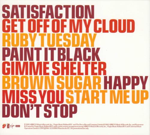 The Rolling Stones Forty Licks Sampler CD album (CDLP) UK ROLCDFO224651