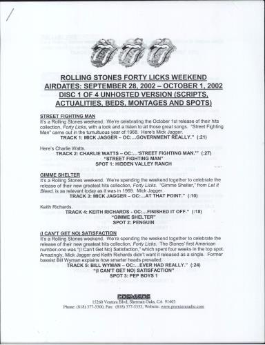 The Rolling Stones Forty Licks Weekend - complete 7CD set 7-CD album set US ROL7CFO270078