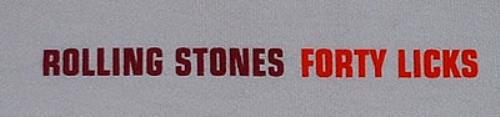 The Rolling Stones Forty Licks t-shirt UK ROLTSFO301431