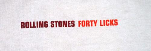 The Rolling Stones Forty Licks t-shirt UK ROLTSFO301436