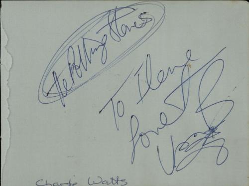 The Rolling Stones Full Set Of 1966 Autographs memorabilia New Zealand ROLMMFU644414