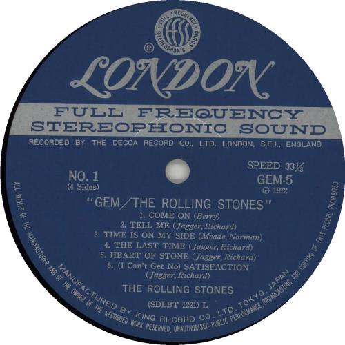 The Rolling Stones Gem 2-LP vinyl record set (Double LP Album) Japanese ROL2LGE682284