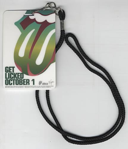 The Rolling Stones Get Licked tour pass US ROLTPGE335495