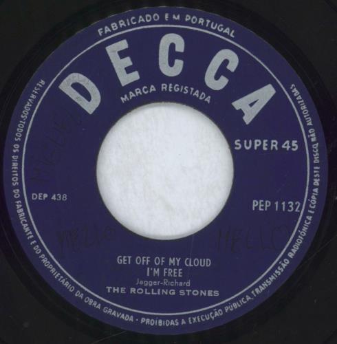 The Rolling Stones Get Off My Cloud 7" vinyl single (7 inch record / 45) Portuguese ROL07GE825911