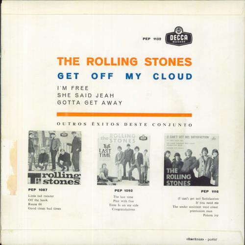 The Rolling Stones Get Off My Cloud 7" vinyl single (7 inch record / 45) Portuguese ROL07GE825911