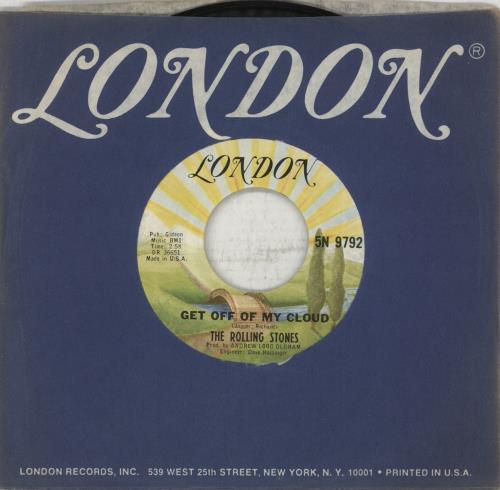 The Rolling Stones Get Off Of My Cloud - Sunset Label 7" vinyl single (7 inch record / 45) US ROL07GE58215
