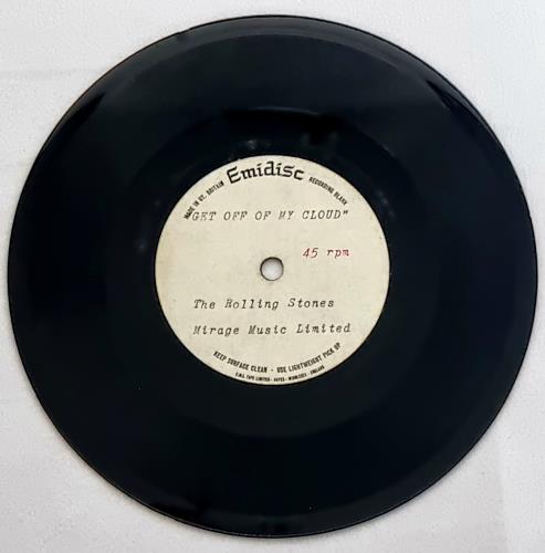 The Rolling Stones Get Off Of My Cloud acetate UK ROLATGE787823