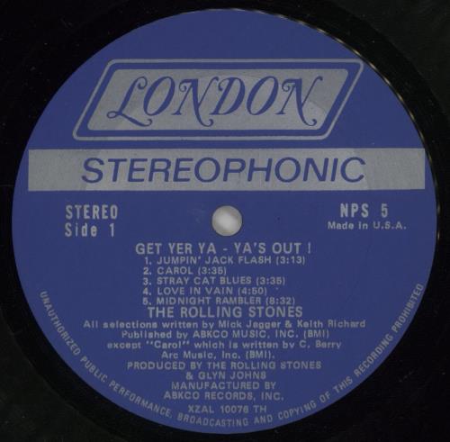 The Rolling Stones Get Yer Ya-Ya's Out! - Promo Sticker vinyl LP album (LP record) US ROLLPGE866152