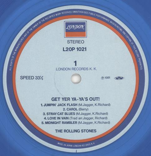 The Rolling Stones Get Yer Ya-Ya's Out - Blue Vinyl vinyl LP album (LP record) Japanese ROLLPGE200573