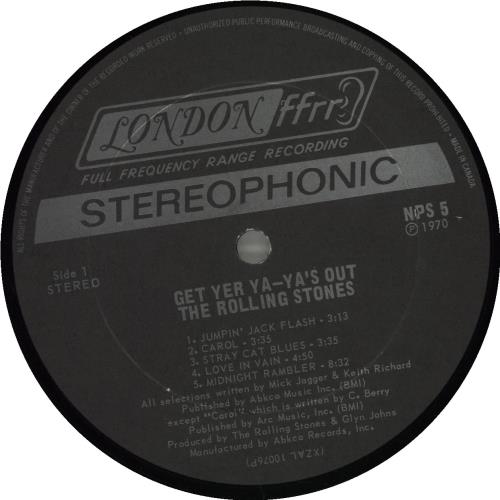 The Rolling Stones Get Yer Ya-Ya's Out - EX vinyl LP album (LP record) Canadian ROLLPGE683087