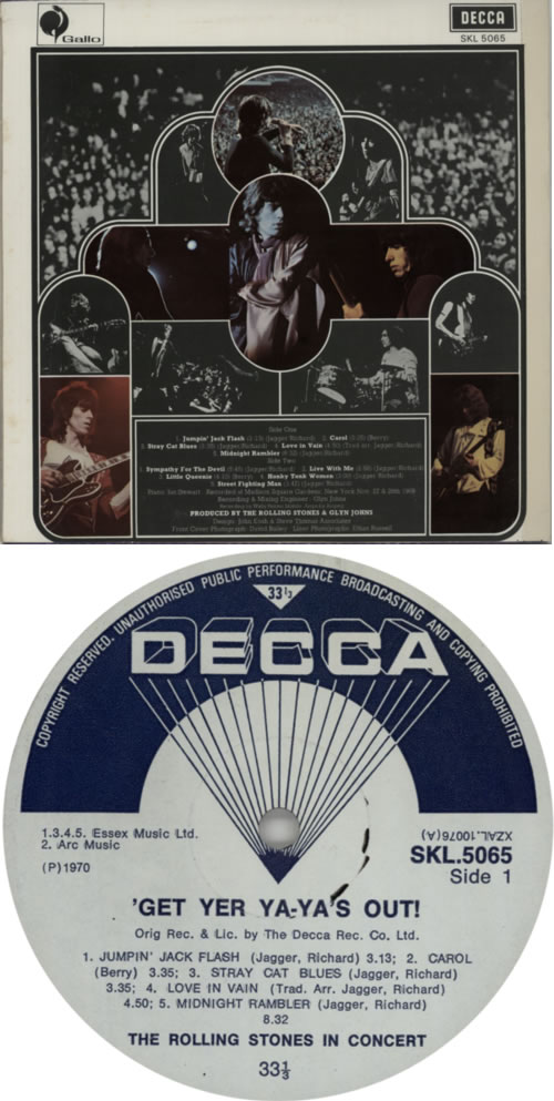 The Rolling Stones Get Yer Ya-Ya's Out vinyl LP album (LP record) South African ROLLPGE609621