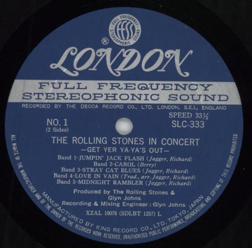 The Rolling Stones Get Yer Ya-Ya's Out vinyl LP album (LP record) Japanese ROLLPGE785808
