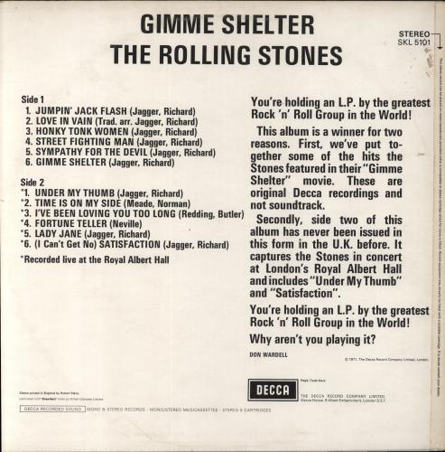 The Rolling Stones Gimme Shelter - 1st - EX vinyl LP album (LP record) UK ROLLPGI723993