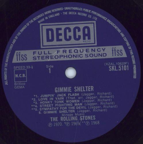 The Rolling Stones Gimme Shelter - 1st - VG vinyl LP album (LP record) UK ROLLPGI566015