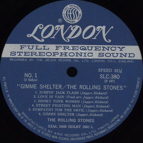 The Rolling Stones Gimme Shelter - Narrow Obi vinyl LP album (LP record) Japanese ROLLPGI290694