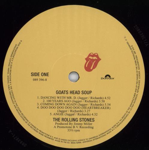 The Rolling Stones Goats Head Soup - 180gram Black Vinyl vinyl LP album (LP record) UK ROLLPGO773408