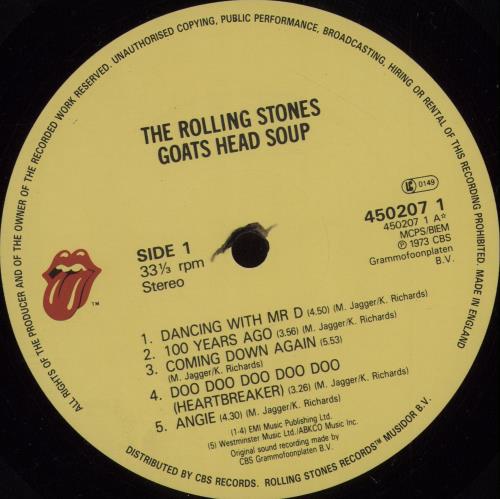 The Rolling Stones Goats Head Soup - Promo Stamped vinyl LP album (LP record) UK ROLLPGO675397