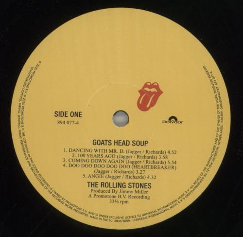 The Rolling Stones Goats Head Soup vinyl LP album (LP record) UK ROLLPGO860000