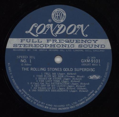 The Rolling Stones Gold Superdisc + Obi vinyl LP album (LP record) Japanese ROLLPGO123794