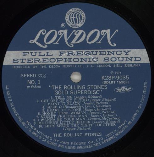 The Rolling Stones Gold Superdisc + Obi vinyl LP album (LP record) Japanese ROLLPGO146201