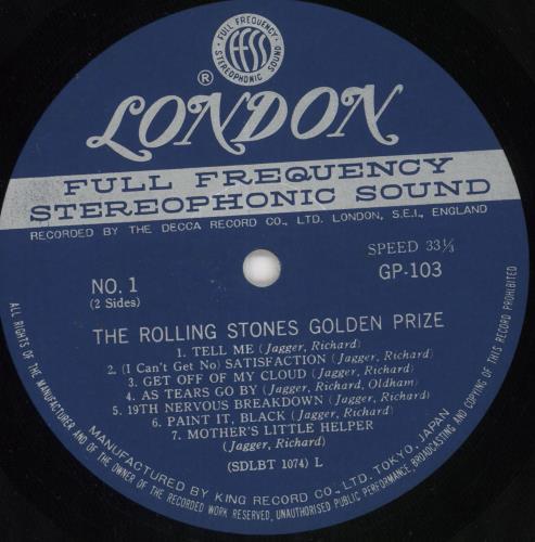 The Rolling Stones Golden Prize + Obi vinyl LP album (LP record) Japanese ROLLPGO727451