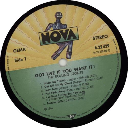 The Rolling Stones Got Live If You Want It! - Nova vinyl LP album (LP record) German ROLLPGO88397