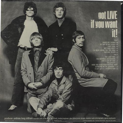 The Rolling Stones Got Live If You Want It - stickered shrink vinyl LP album (LP record) US ROLLPGO79676
