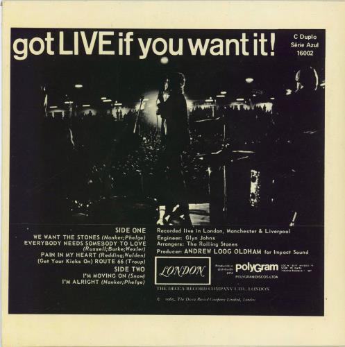 The Rolling Stones Got Live If You Want It E.P. 7" vinyl single (7 inch record / 45) Brazilian ROL07GO773795