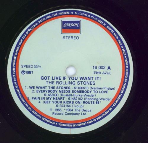 The Rolling Stones Got Live If You Want It E.P. 7" vinyl single (7 inch record / 45) Brazilian ROL07GO773795