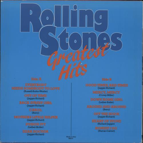 The Rolling Stones Greatest Hits - EX vinyl LP album (LP record) Italian ROLLPGR727592